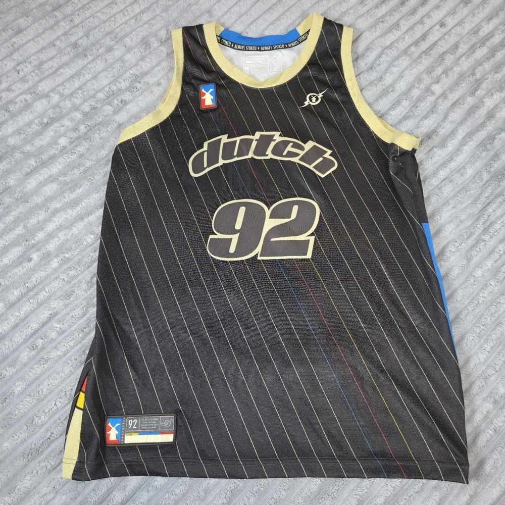 Dutch Bros Game Jersey Size XL Black Tank Top Sleeveless DB ‎ Dream Team 92